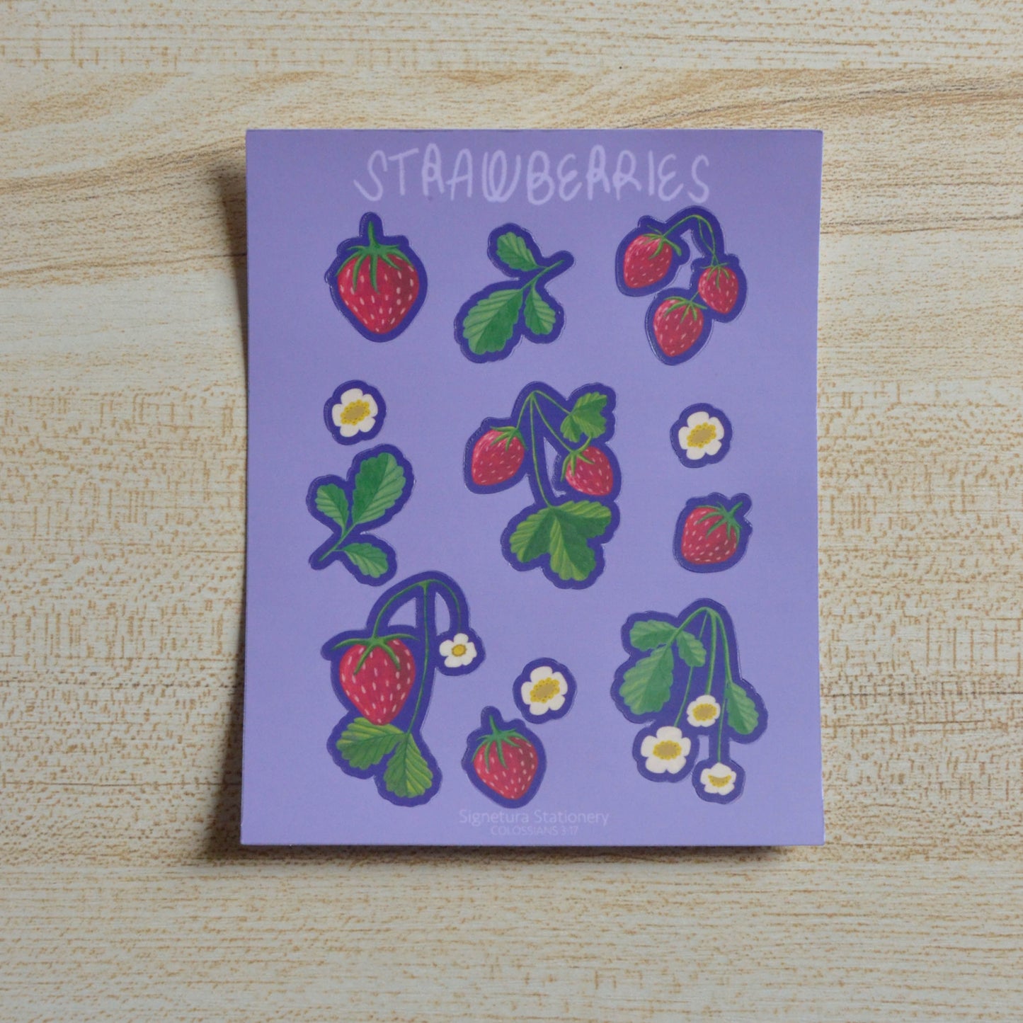 Strawberries Matte Sticker Sheet
