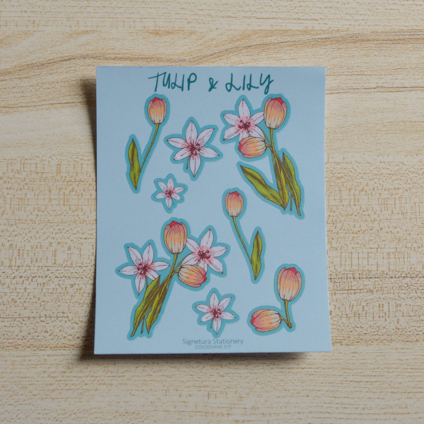 Tulip and Lily Matte Sticker Sheet