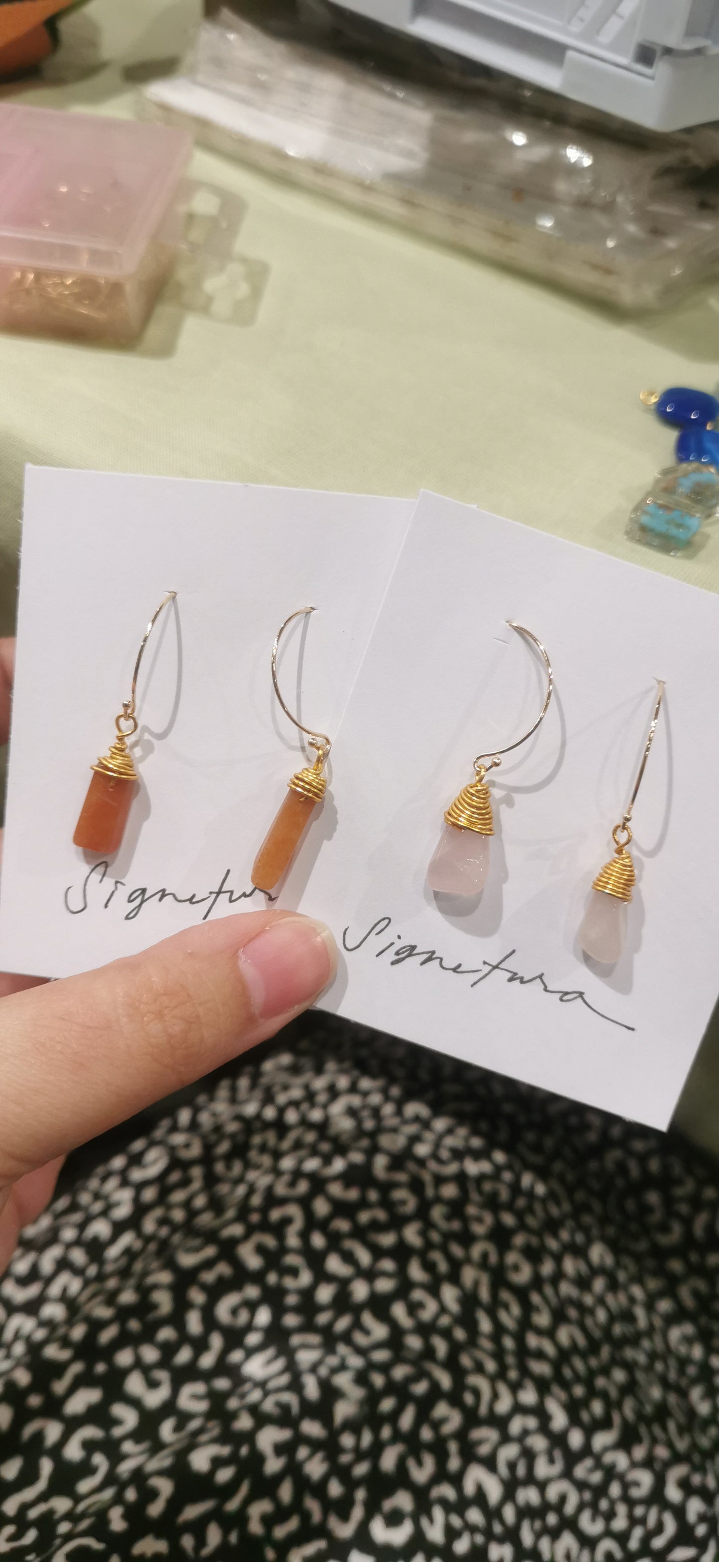 Stone earrings