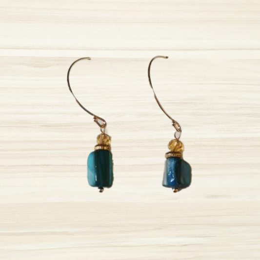 Shell Drop Loop Earrings